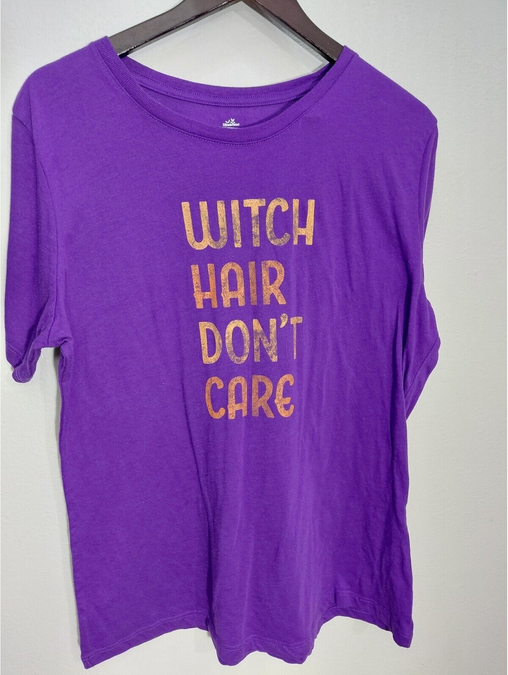 Celebrate Halloween Purple 'Witch Hair Don't Care' XL T-Shirt